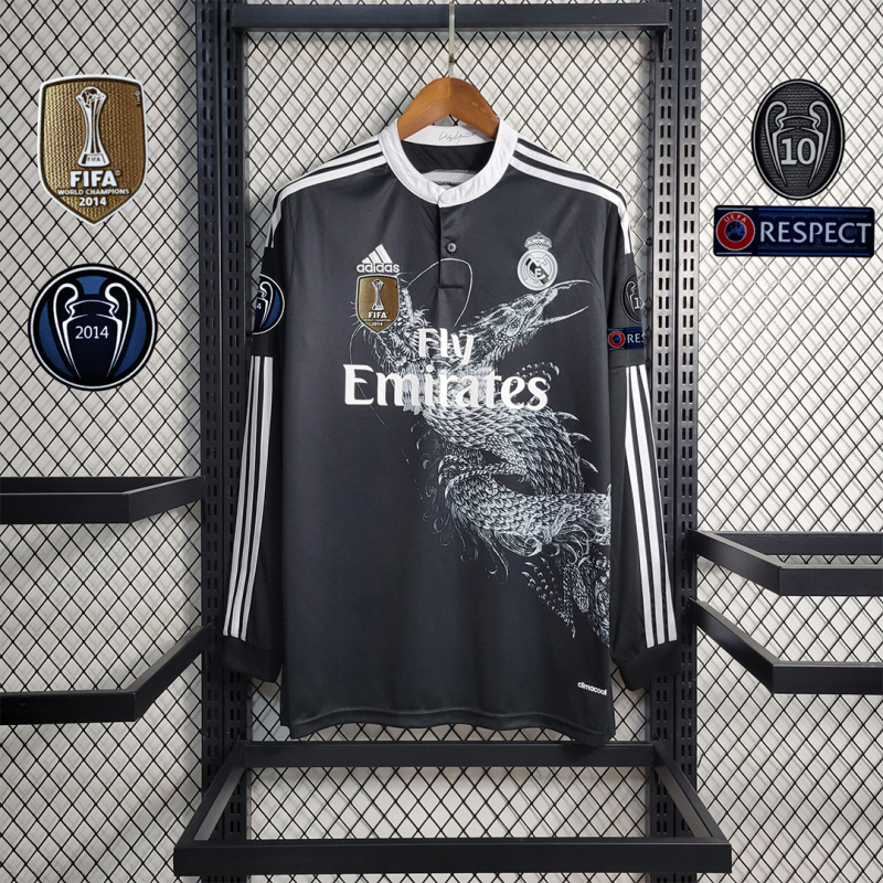 2014/15 Real Madrid Retro Long Sleeve Jersey Third Away