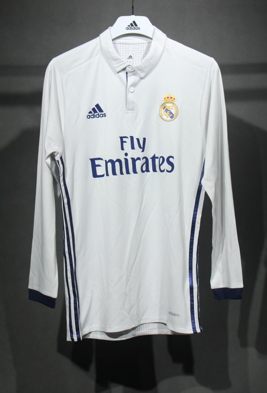 2016/17 Real Madrid Home Retro Jersey Player Version Long Sleeve