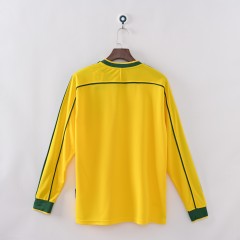 1998 World Cup Brazil Home Retro Jersey Long Sleeve