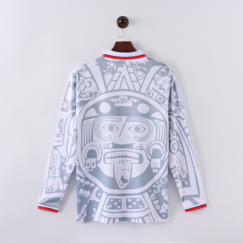 1998 Mexico Long Sleeve Retro Away Jersey World Cup
