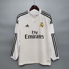 2014/15 Real Madrid Retro Long Sleeve Jersey Home