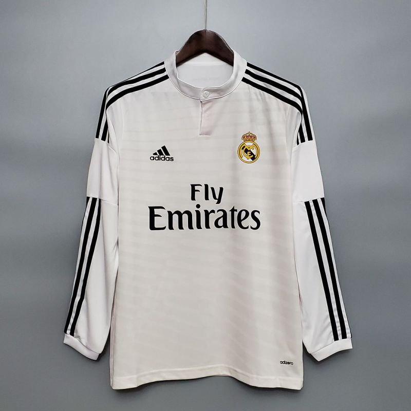 2014/15 Real Madrid Retro Long Sleeve Jersey Home