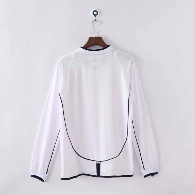 2002 World Cup England Home Retro Jersey Long Sleeve