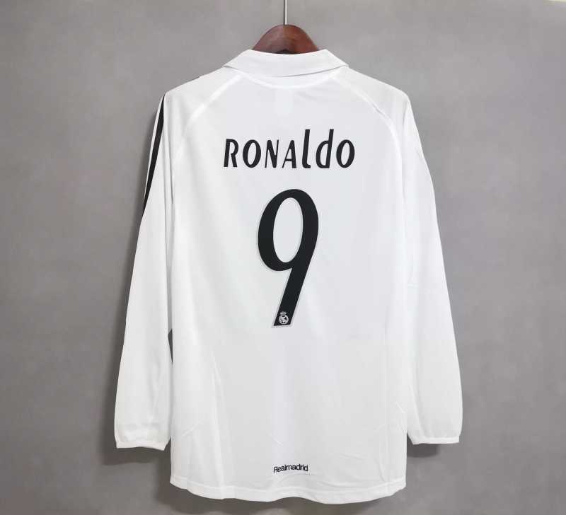 2005/06 Real Madrid Long sleeve Retro Jersey Home