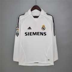 2005/06 Real Madrid Long sleeve Retro Jersey Home