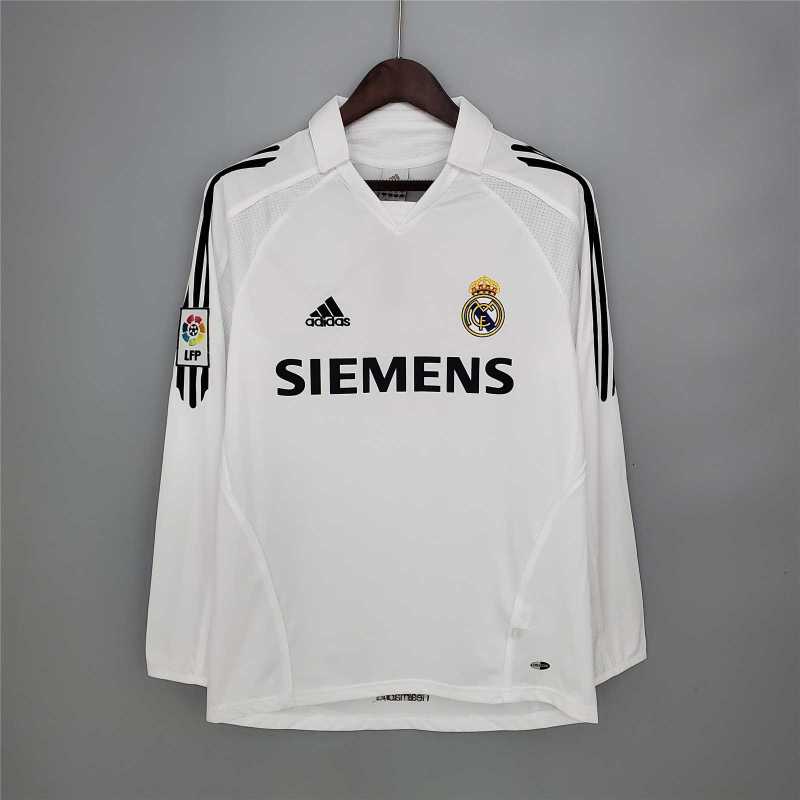 2005/06 Real Madrid Long sleeve Retro Jersey Home