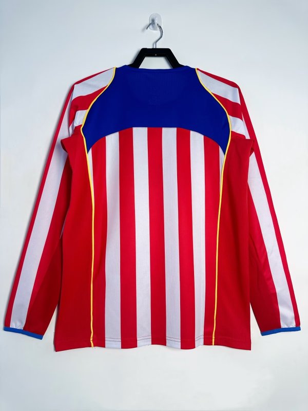 2004/05 Atletico Madrid Home Retro Jersey Long Sleeve