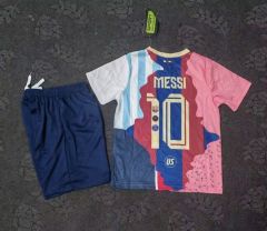 2025/26 Messi #10 Special Edition Barcelona Kids Kit Jersey