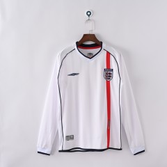 2002 World Cup England Home Retro Jersey Long Sleeve