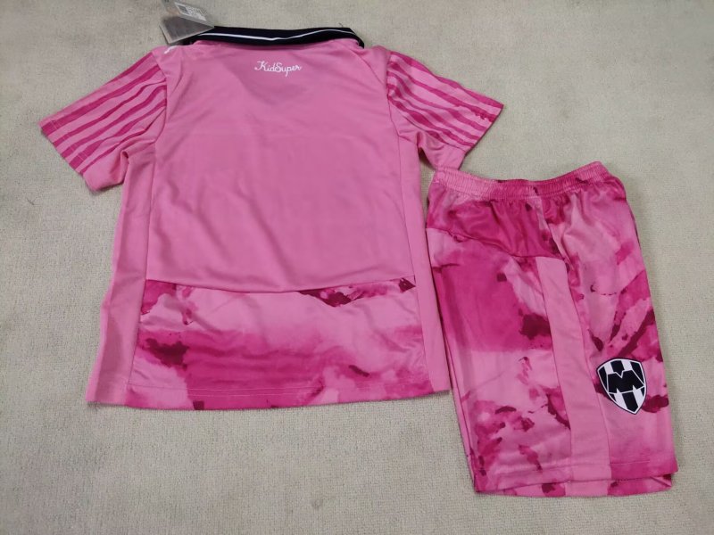 2025/26 Monterrey Club World Cup Pink Training Jersey Kids Kit 