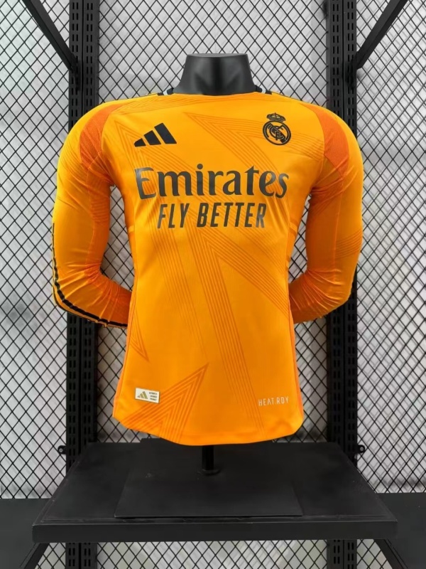 2024/25 Real Madrid Away Long Sleeve Jersey Player Version