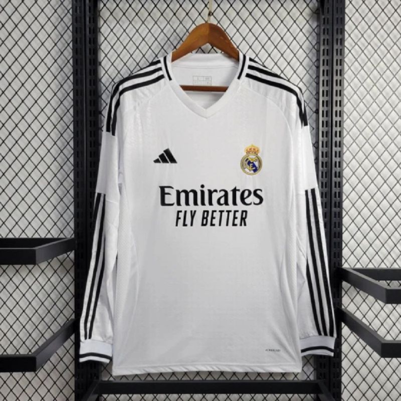 2024/25 Real Madrid Home Long Sleeve Replica Jersey