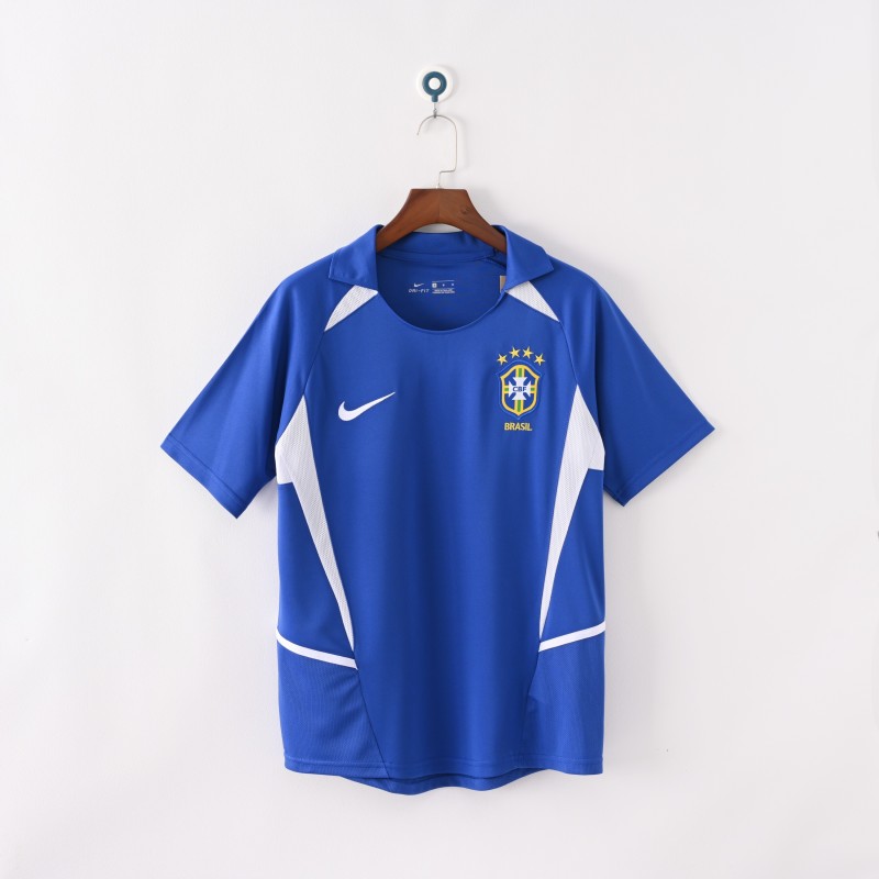 2002 World Cup Brazil  Away Retro Jersey