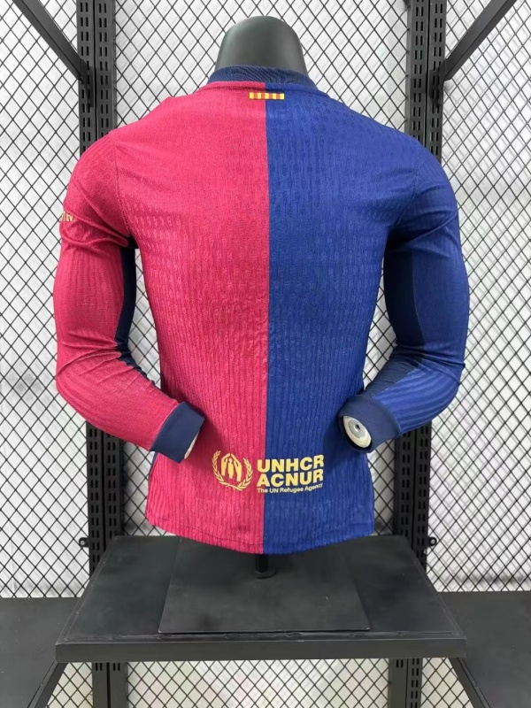 2024/25 Barcelona Home Jersey Long Sleeve Player Version