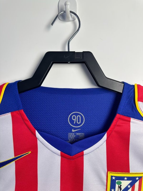2004/05 Atletico Madrid Home Retro Jersey Long Sleeve