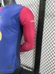 2024/25 Barcelona Home Jersey Long Sleeve Player Version