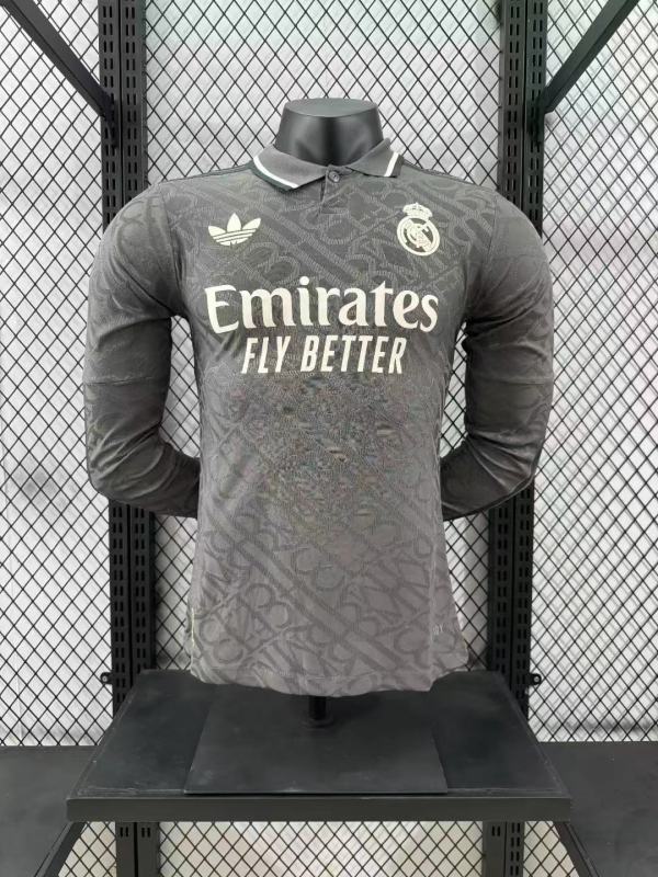 2024/25 Real Madrid Third Away Long Sleeve Jersey Player Version