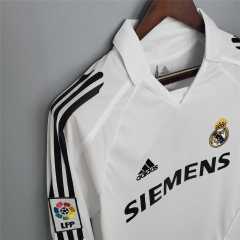2005/06 Real Madrid Long sleeve Retro Jersey Home