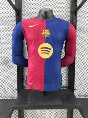 2024/25 Barcelona Home Jersey Long Sleeve Player Version
