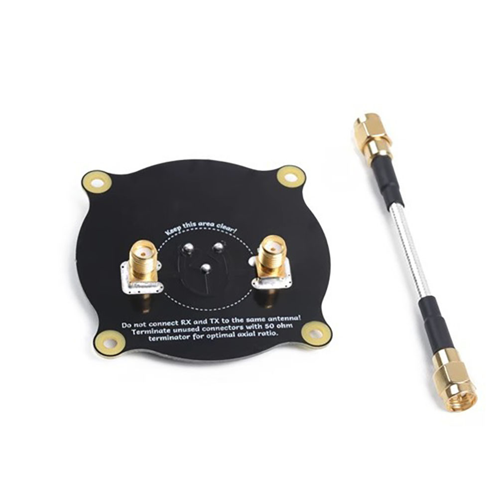 5.8GHz Hybrid Triple Feed Patch Flat-panel Antenna for Long Range RC FPV Drone