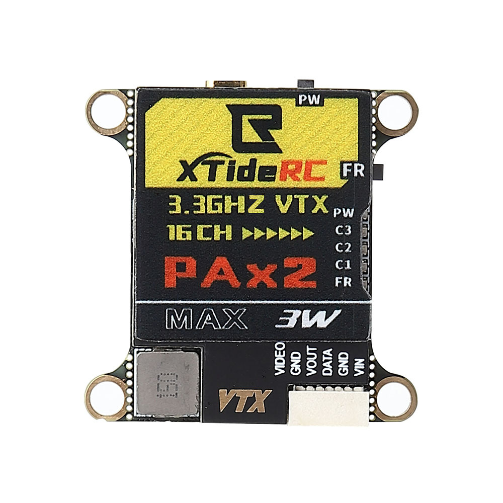 XTideRC,3.3GHz 3W 16CH VTX, Analog Video/Image RF Transmission Module Kit for FPV UAV Drone