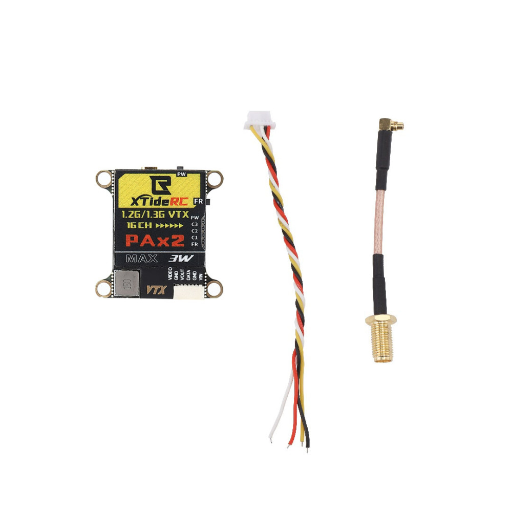 XTideRC, 1.2/1.3GHz 3W 16CH VTX, Analog Video/Image RF Transmission Module Kit for FPV UAV Drone