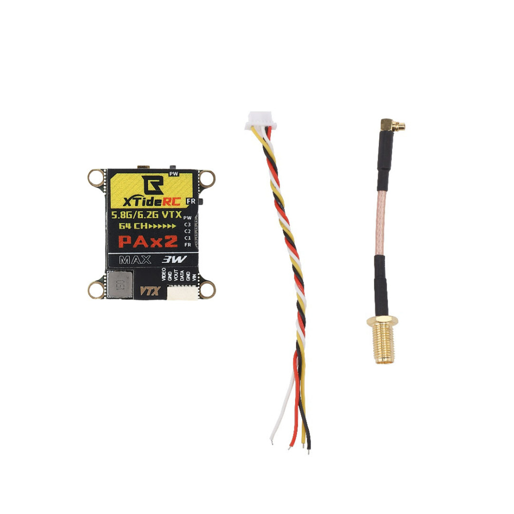XTideRC, 6.2/5.8GHz 3W 64CH VTX, Analog Video/Image RF Transmission Module Kit for FPV UAV Drone