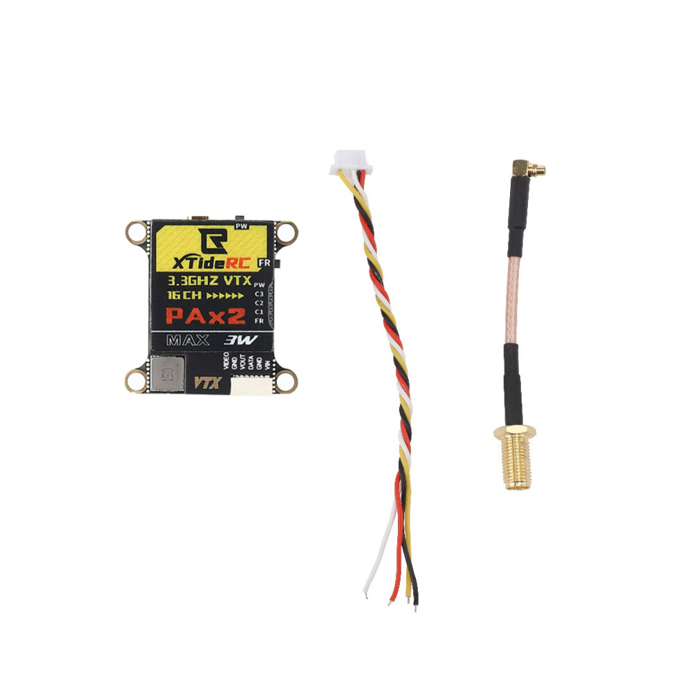 XTideRC,3.3GHz 3W 16CH VTX, Analog Video/Image RF Transmission Module Kit for FPV UAV Drone