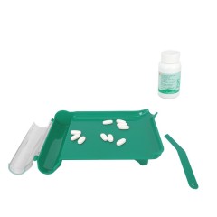 Right Handed Pill Sorting Tray w/ Spatula (L Shape)