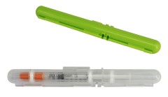 Syringe case in green color
