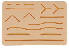 Standard Silicone Suture Training Pad with Wounds