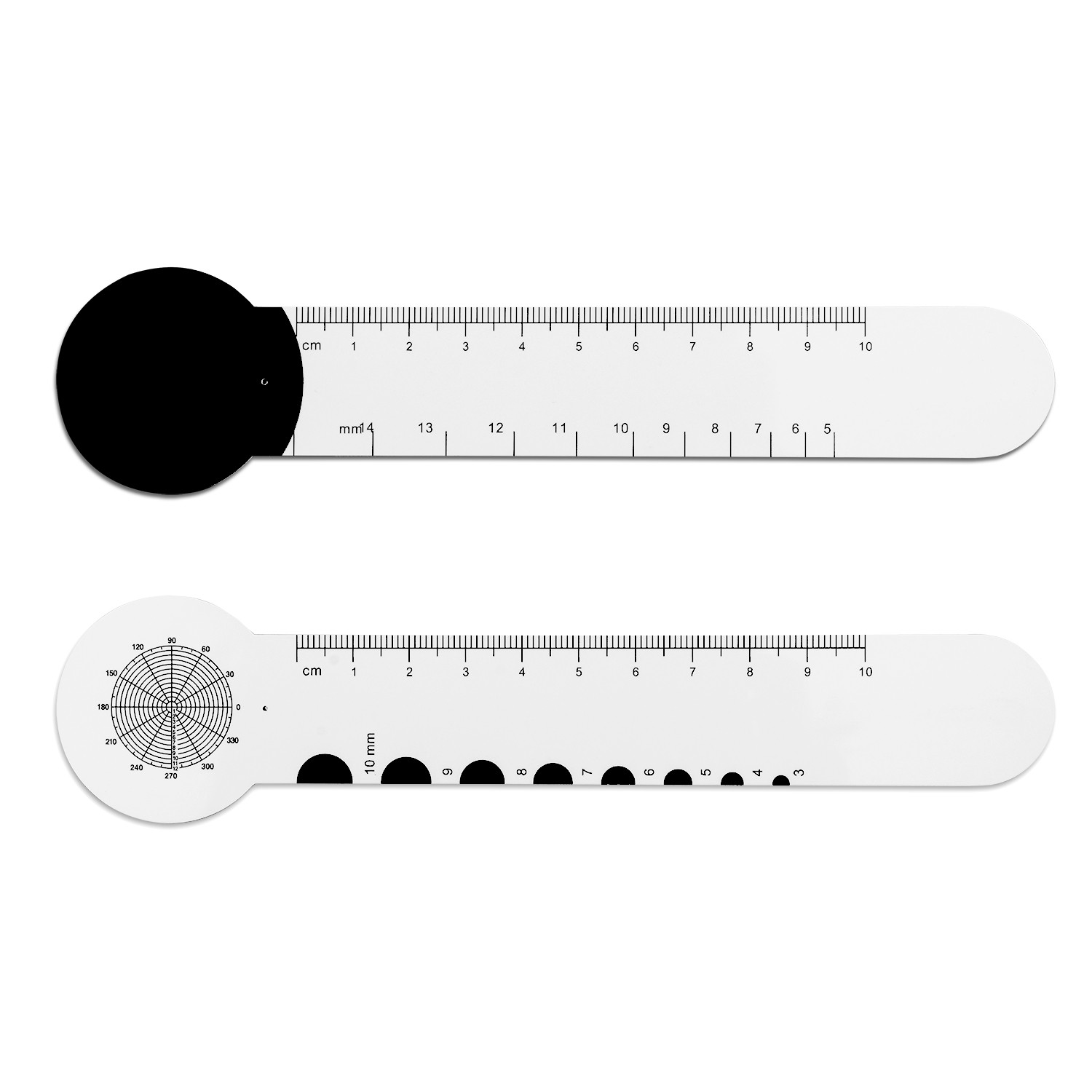 Single Pd Ruler Simple PD Ruler with Circle Eye Occluder OEM/ODM