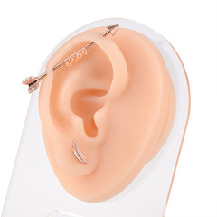 Piercing Silicone Ear Practice Model with Display Stand