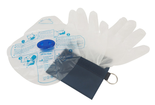 CPR Disposable Breathing Barrier with Pouch