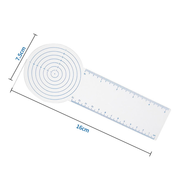 Ruler Rash Size Customize 2 in 1 Wound Measurement & Plastic Straight Ruler