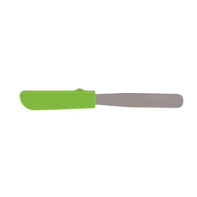 Tapered Pharmacy Counting Spatula with Hook, Stainless Steel & Plastic