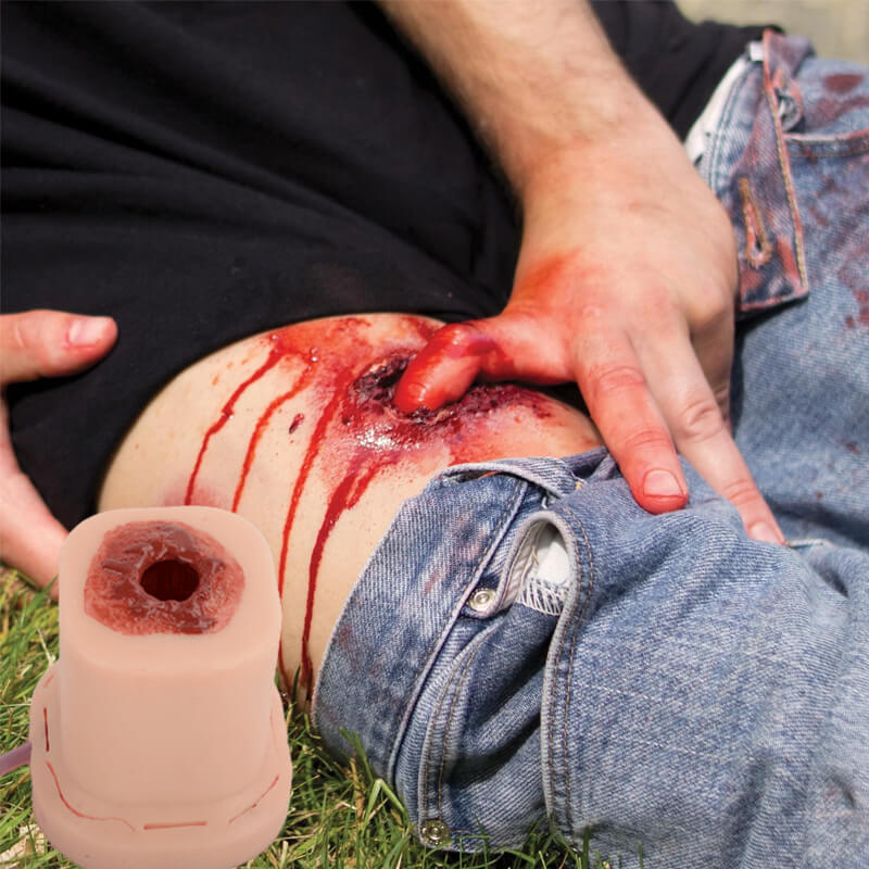Columnar Gunshot Wound Packing Trainer with Suture Incision
