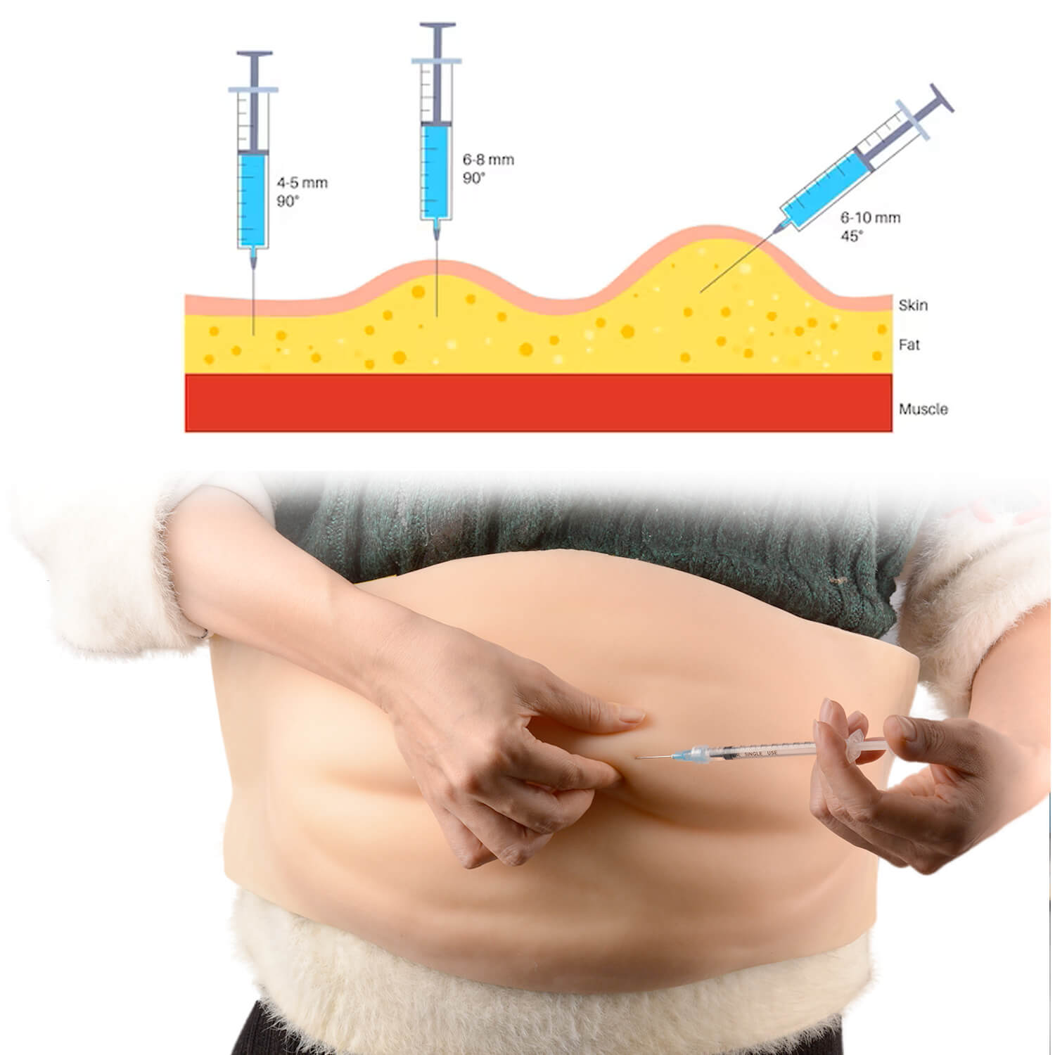 Subcutaneous Injection Simulation Advanced Subcutanous Injection Belly Simulator