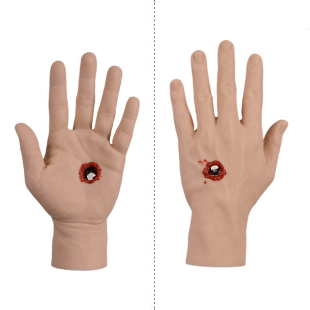 Silicone Gunshot Wound Packing Training Hand