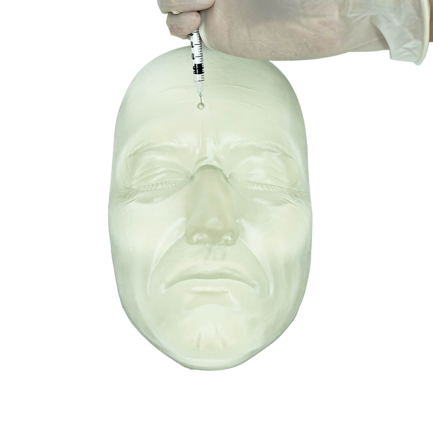 Transparent Mannequin Face for Facial Injection and Thread Lifting Training