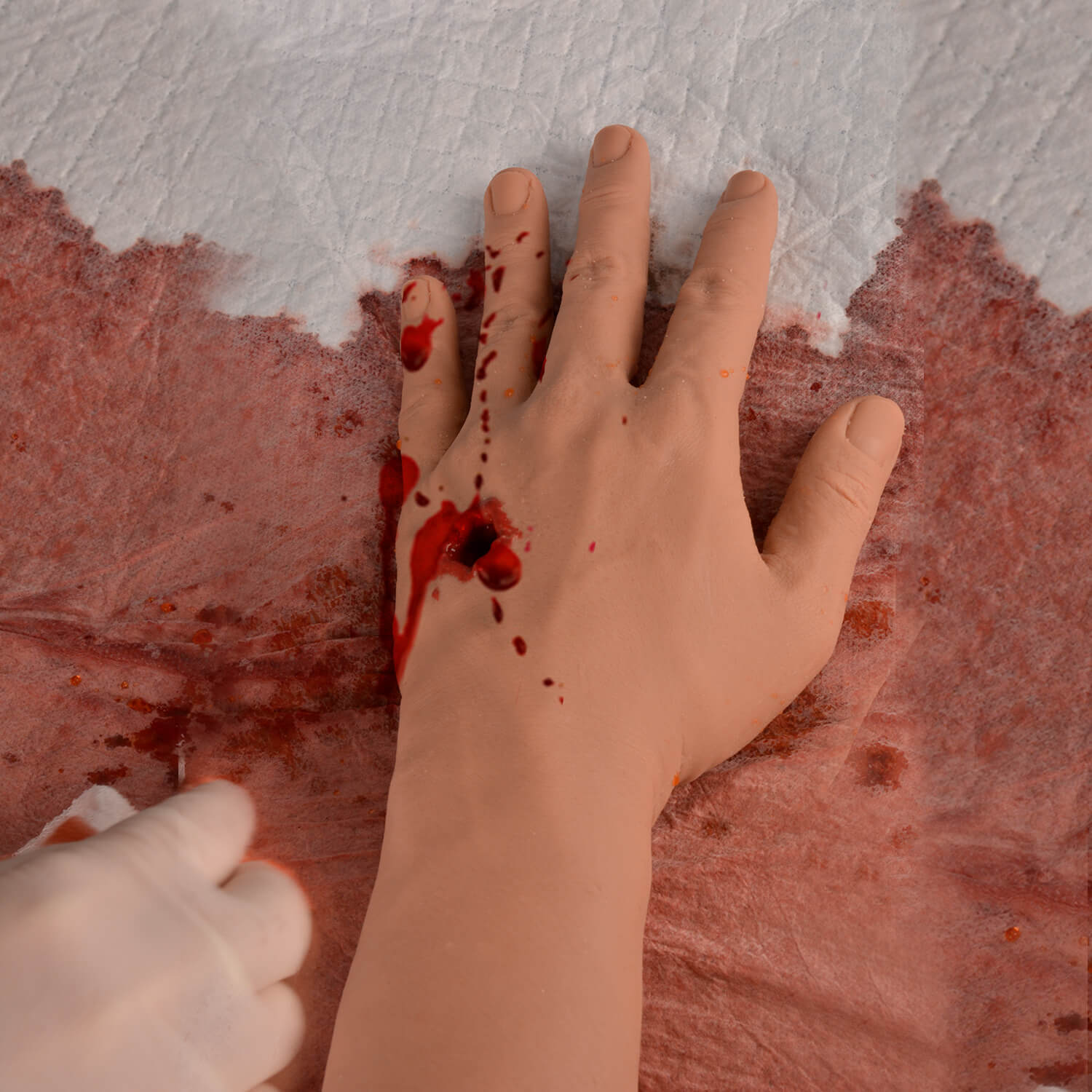 Gunshot Wound Hand Model for Tourniquet and Wound Packing Training