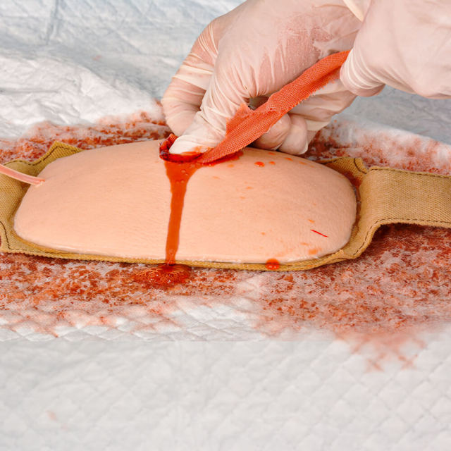 haemostatic wound packing trainer