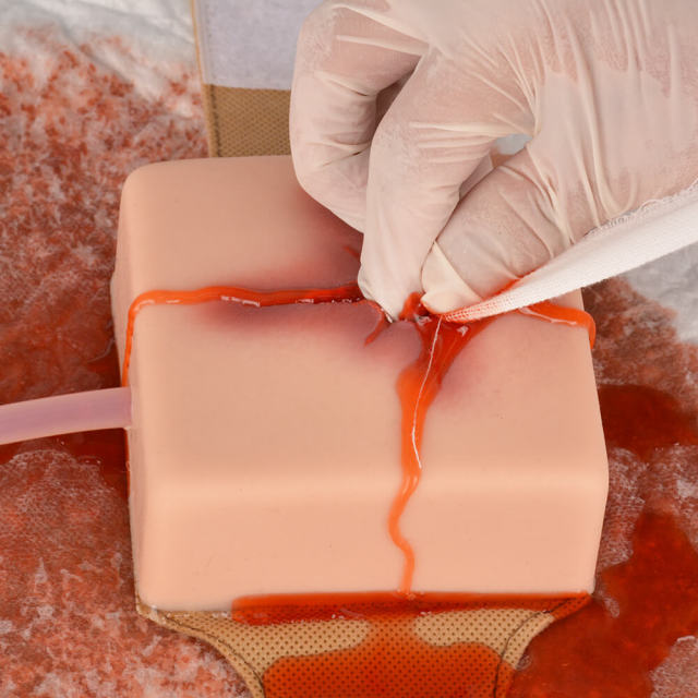 Wearable Gunshot Wound Moulage for Bleeding Control Training