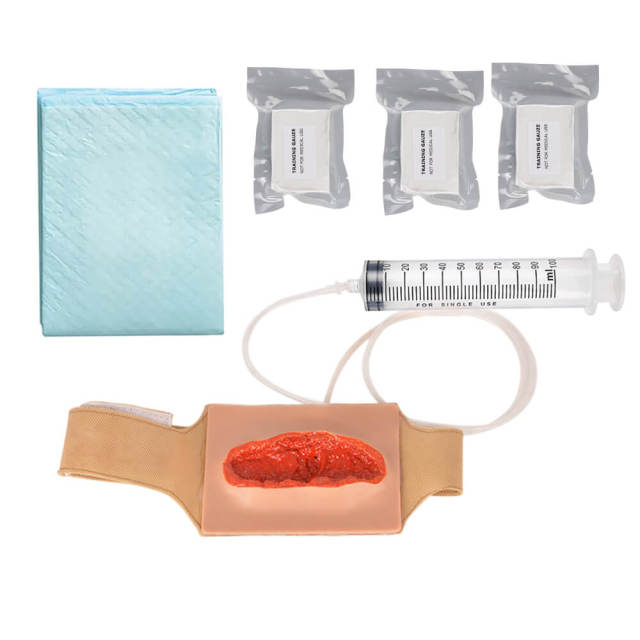 Wearable Thigh Laceration Wound Packing Trainer Kit
