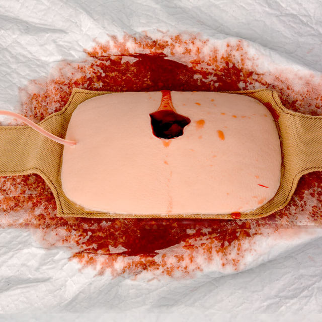 wearable wound haemostatic clotting trainer