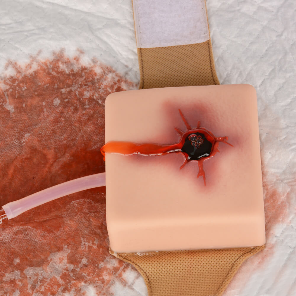 Wearable Gunshot Wound Moulage