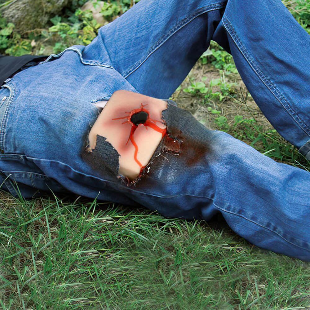 Wearable Gunshot Wound Moulage