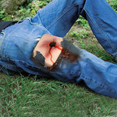 Wearable Gunshot Wound Moulage