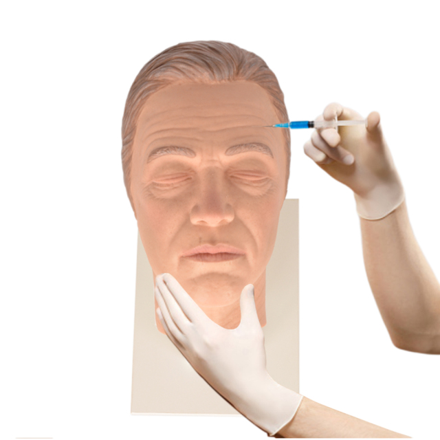 realistic silicone facial injection manikin male