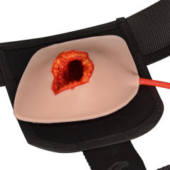 Gunshot simulation wound in the inguinal region